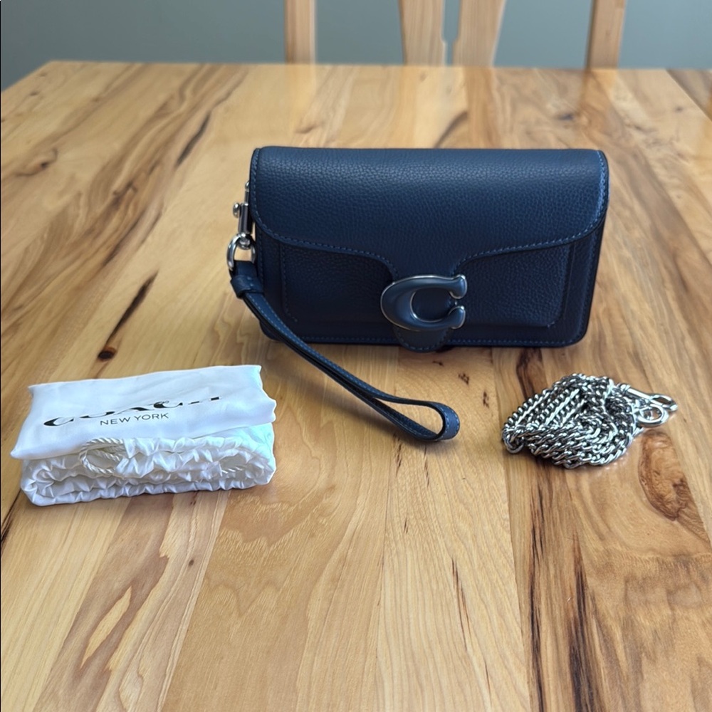 Coach Denim Tabby Wristlet